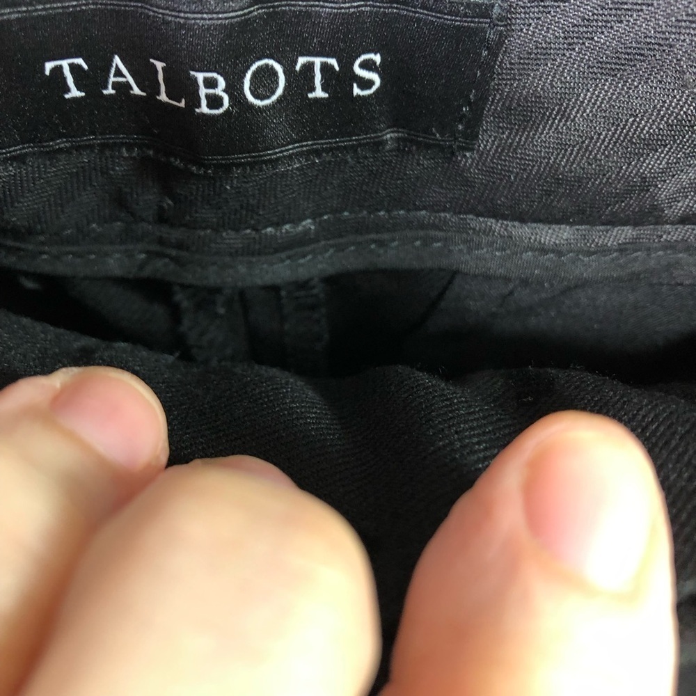Talbots Hampshire Ankle Pants 6P Women's Black Career Office Heart Embroidered - Picture 9 of 15